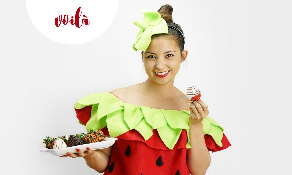 DIY Strawberry Costumes for the Whole Family