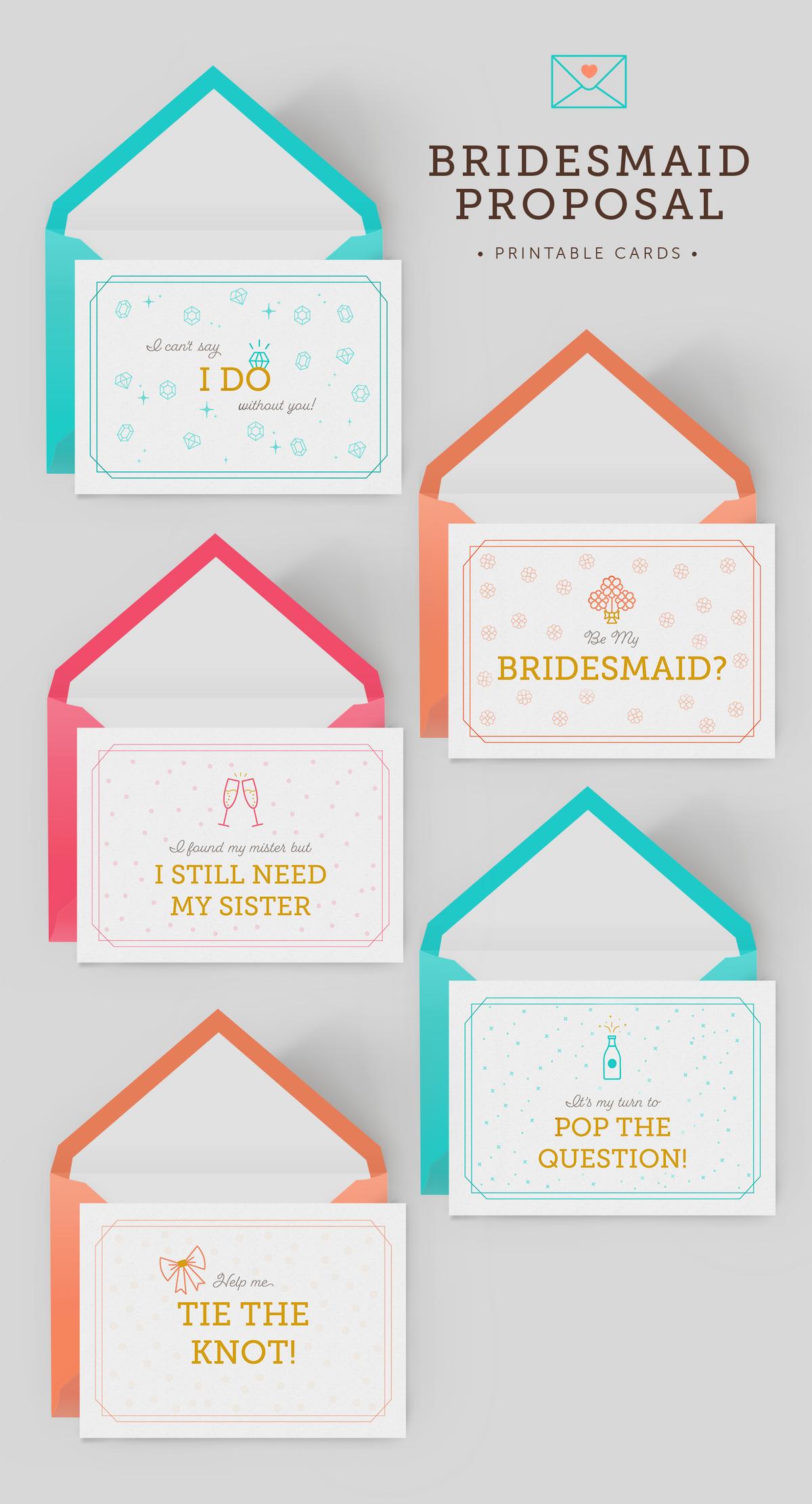 bridesmaid proposal printables