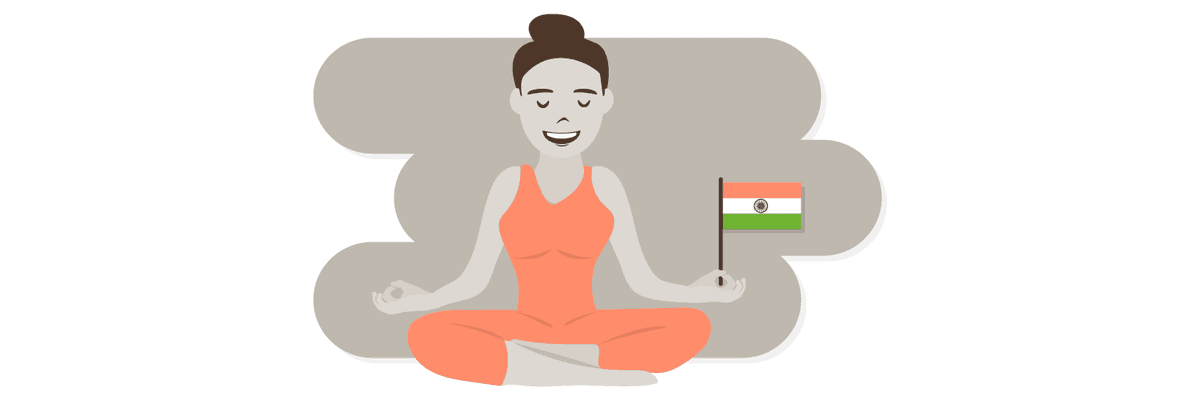 lady smiling in a yoga pose