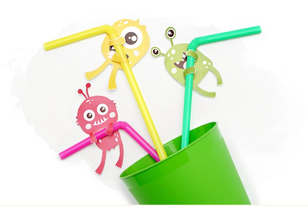 straw toppers animals